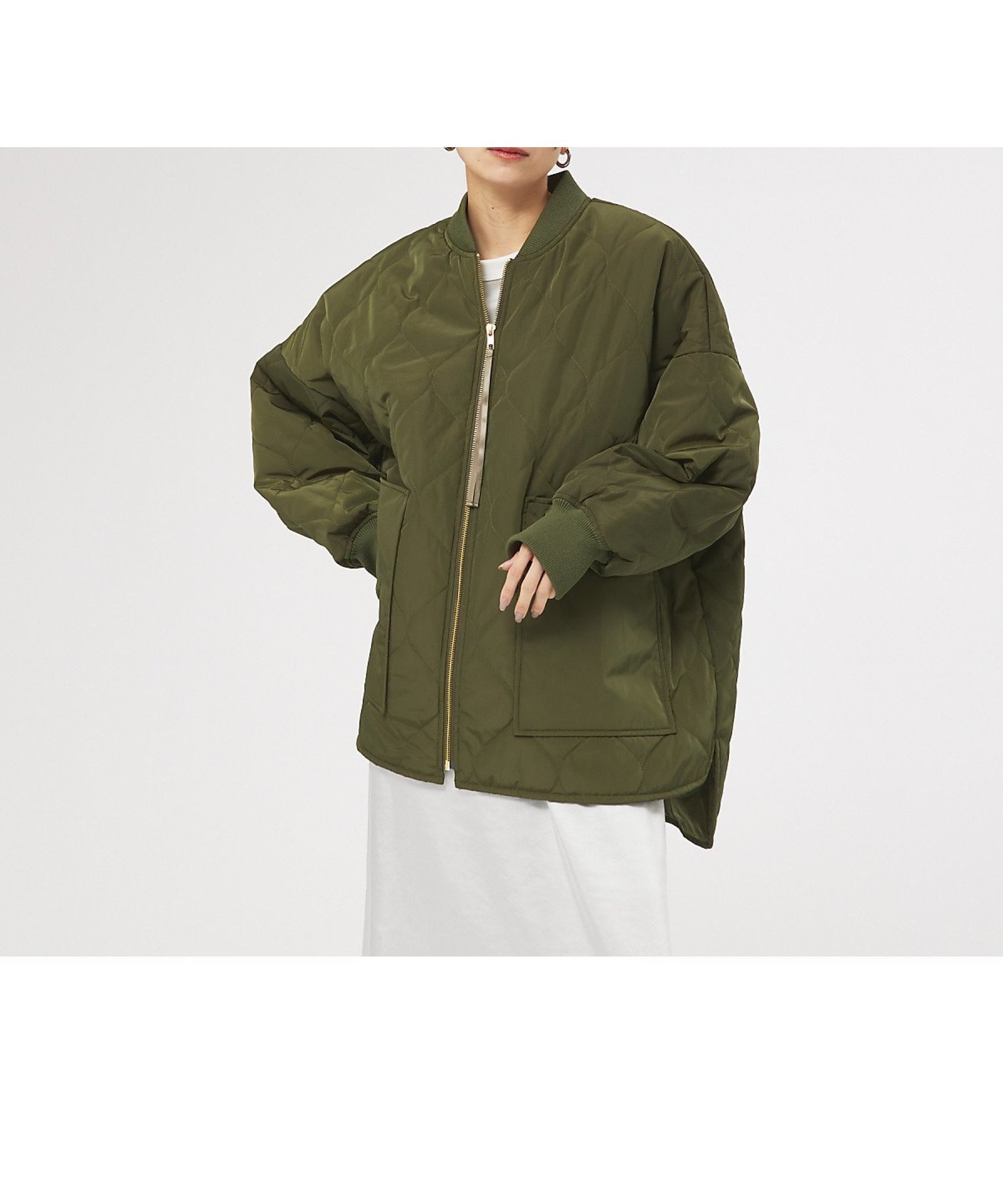 【コレックス/collex】の【WEB限定】シャドーリップストップキルトブルゾン インテリア・キッズ・メンズ・レディースファッション・服の通販 founy(ファニー) 　ファッション　Fashion　レディースファッション　WOMEN　アウター　Coat Outerwear　ブルゾン　Blouson/Jackets　アウトドア　Outdoor　キルト　Quilt　ビッグ　Big　ブルゾン　Blouson　ポケット　Pocket　ラウンド　Round　リップ　Lip　羽織　Haori　軽量　Lightweight　カーキ|ID: prp329100004561346 ipo3291000000032251039
