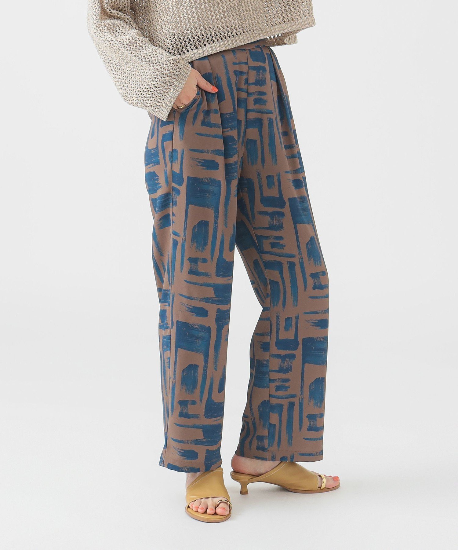 【ビーミングライフストアバイビームス/B:MING LIFE STORE by BEAMS】のアソート柄 パンツ(S~L) 25SS イージーパンツ 夏 楽ちん リラックス インテリア・キッズ・メンズ・レディースファッション・服の通販 founy(ファニー) 　ファッション　Fashion　レディースファッション　Fashion for Women　パンツ　Pants & Trousers　2025年　2025　2025春夏・S/S　Spring/Summer 2025 SS25　クール　Cool, Chic　シンプル　Simple, Minimal　ストレート　Straight, Straight Cut　リラックス　Relax, Relaxed Fit　リーフ　Leaf, Botanical Leaf　夏　Summer　楽ちん　Easy Fit, Comfortable　無地　Plain, Solid Color　MOCHA_print|ID: prp329100004561350 ipo3291000000032608243