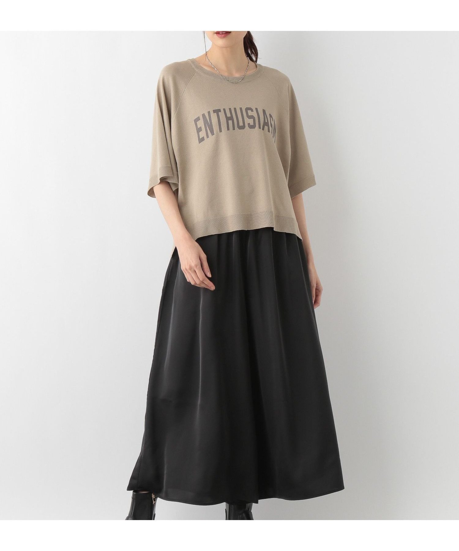 【グローバルワーク/GLOBAL WORK】のロゴニット*スカーチョSET/138783 インテリア・キッズ・メンズ・レディースファッション・服の通販 founy(ファニー) 　ファッション　Fashion　レディースファッション　WOMEN　トップス・カットソー　Tops/Tshirt　ニット　Knit Tops　クロップド　Cropped　スカーチョ　Scarcio　バランス　Balance　フレア　Flare　ワイド　Wide　夏　Summer　楽ちん　Easy　秋　Autumn/Fall　グレイッシュモカ54|ID: prp329100004561406 ipo3291000000032251674