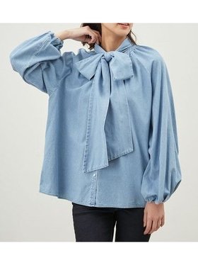 【ミラオーウェン/Mila Owen】の2WAYデニムボウタイブラウス【ウォッシャブル】 人気、トレンドファッション・服の通販 founy(ファニー) 雑誌掲載アイテム Magazine Picks & Fashion Features ファッション雑誌 Fashion Magazines ヴェリィ VERY アンドガール andGIRL ファッション Fashion レディースファッション Fashion for Women トップス・カットソー Cut & Sew Tops シャツ・ブラウス・オフィスカジュアル Elegant Blouses & Button-Ups 5月号 May Issue 6月号 June Issue, Jun. Edition ウォッシャブル Machine Washable ギャザー Gathered, Ruffled シンプル Simple, Minimal スタイリッシュ Stylish, Fashionable デニム Denim, Jeans Material トレンド Trend, Trending Now フロント Front, Front Design ヴィンテージ Vintage Style 人気 Popular, Best Seller 春 Spring 雑誌 Magazine, Fashion Magazine |ID:prp329100004561417