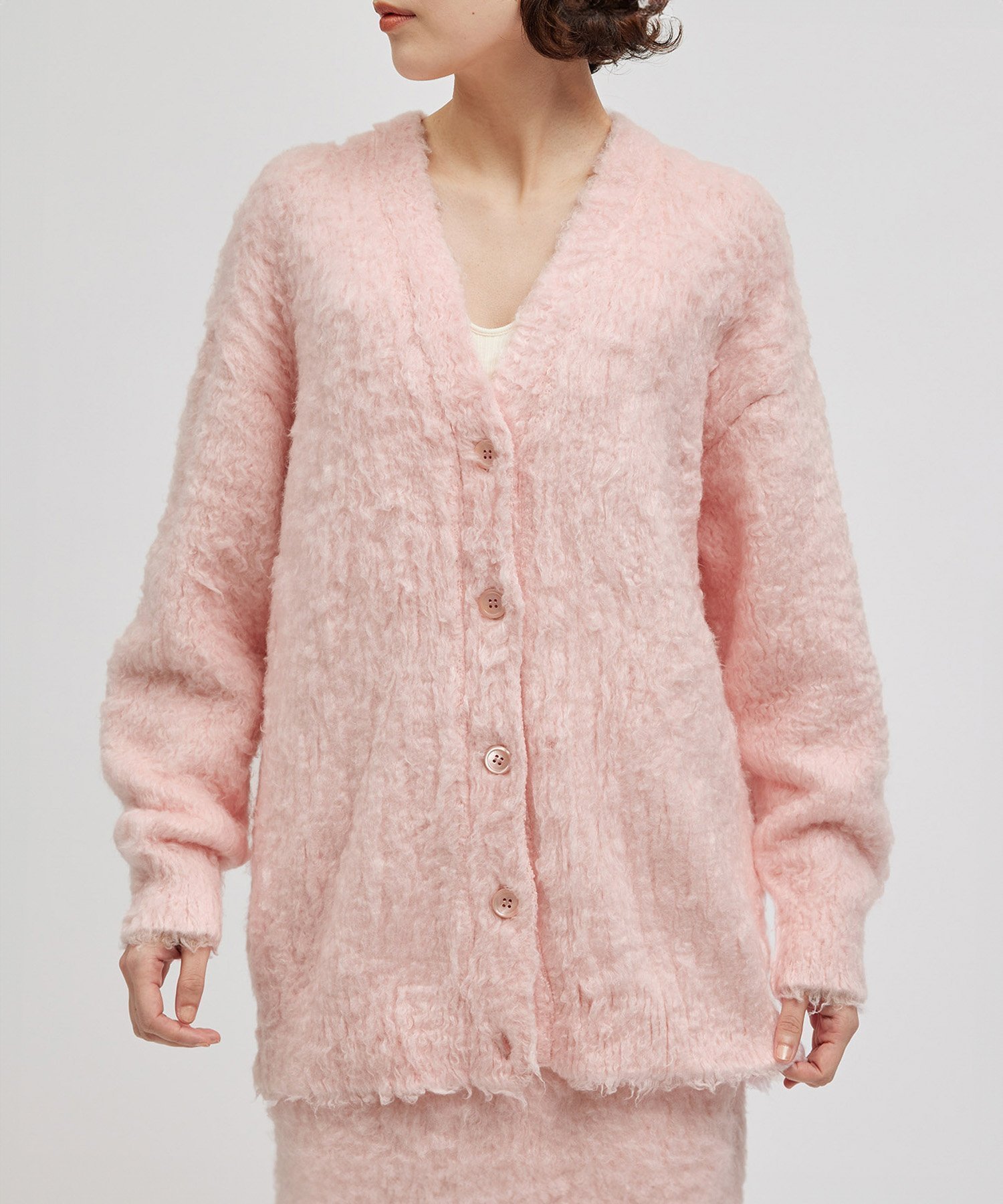 【ロペ/ROPE'】のシルクシャギーカーディガン/セットアップ対応 インテリア・キッズ・メンズ・レディースファッション・服の通販 founy(ファニー) 　ファッション　Fashion　レディースファッション　WOMEN　トップス・カットソー　Tops/Tshirt　カーディガン　Cardigans　インナー　Inner　カットソー　Cut And Sew　カーディガン　Cardigan　シアー　Sheer　シルク　Silk　セットアップ　Set Up　とろみ　Thickness　デニム　Denim　フェミニン　Feminine　ポケット　Pocket　羽織　Haori　防寒　Cold Protection　おすすめ　Recommend　ピンク(63)|ID: prp329100004561420 ipo3291000000032251810