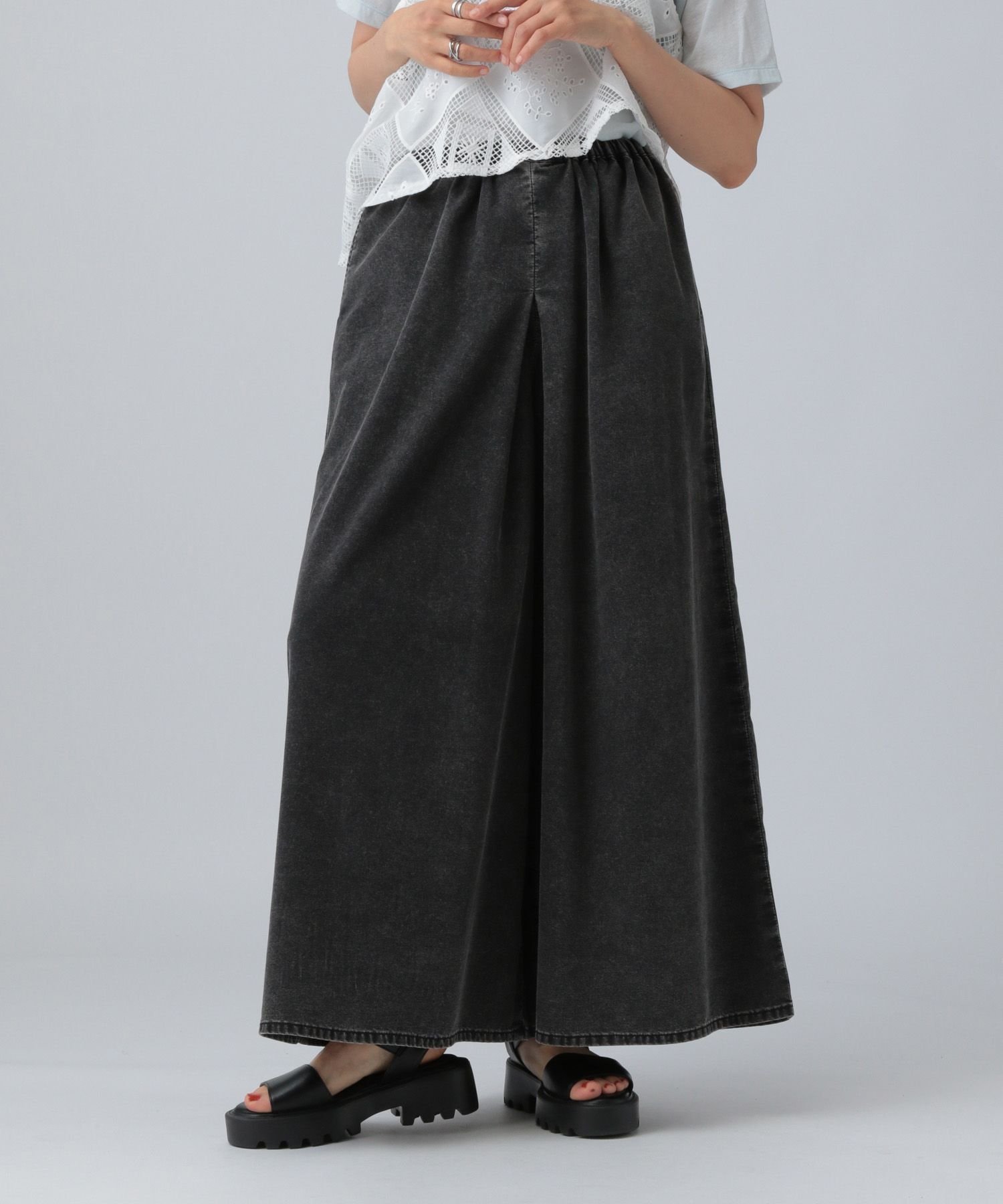 【レプシィム ローリーズファーム/LEPSIM LOWRYS FARM】のデニムイージーパンツ インテリア・キッズ・メンズ・レディースファッション・服の通販 founy(ファニー) 　ファッション　Fashion　レディースファッション　WOMEN　パンツ　Pants　おすすめ　Recommend　シューズ　Shoes　デニム　Denim　夏　Summer　ケミカルグレー18|ID: prp329100004561465 ipo3291000000032252252