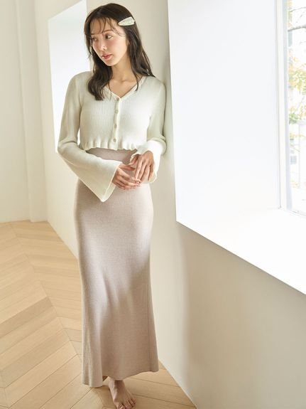 【スナイデル ホーム/SNIDEL HOME】の【FIRST BEAUTY HOME DRESS】カーディガン タンクワンピースセット 人気、トレンドファッション・服の通販 founy(ファニー) 　ファッション　Fashion　レディースファッション　Fashion for Women　ワンピース　Dresses　フォーマル・パーティードレス・結婚式用ドレス　Elegant & Casual Dresses　おすすめ　Recommended / Our Picks　イエロー　Yellow　カーディガン　Cardigan, Knitwear　ギフト プレゼント　Gift / Present　ショート　Short, Short Length　タンク　Tank Top, Sleeveless Top　フィット　Fit, Slim Fit　フェミニン　Feminine, Girly　フレア　Flare, Flared　ヘムライン　Hemline, Bottom Cut　人気　Popular, Best Seller　定番　Standard, Basic Item　 other-1|ID: prp329100004561473 ipo3291000000033107098