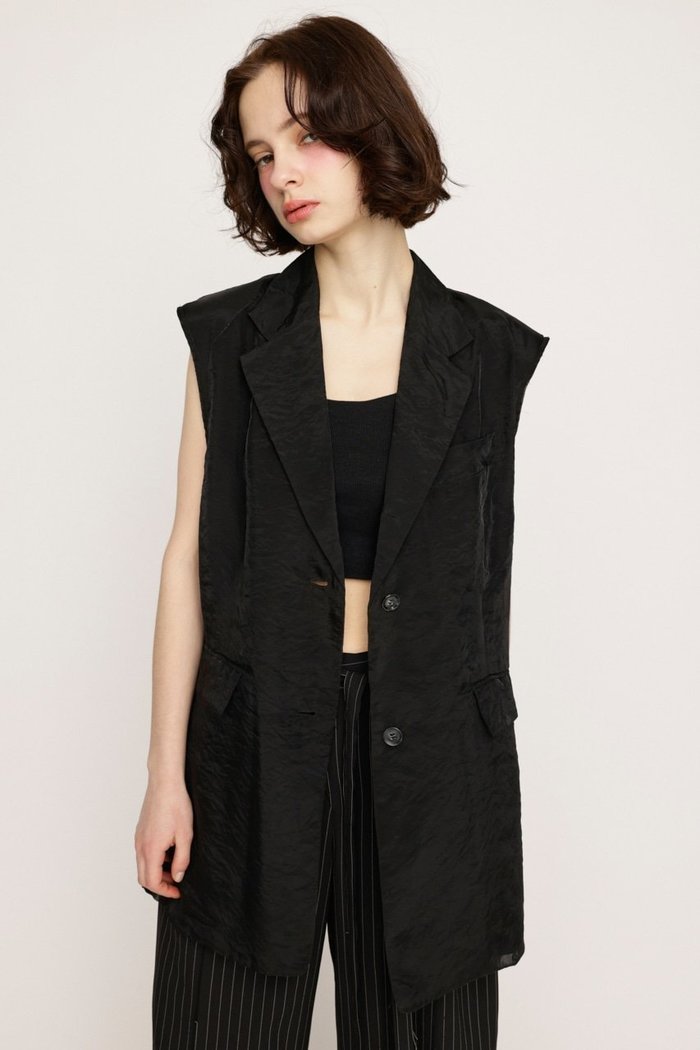 【スライ/SLY】のSHEER TAILOR ベスト インテリア・キッズ・メンズ・レディースファッション・服の通販 founy(ファニー) https://founy.com/ ファッション Fashion レディースファッション Ladies' Fashion Online アウター Coat Outerwear トップス・カットソー Tops/Tshirt ベスト/ジレ Gilets/Vests おすすめ Recommend インナー Inner コンパクト Compact サンダル Sandals シアー Sheer スラックス Slacks デニム Denim ノースリーブ No Sleeve フラット Flat ベスト Vest ベーシック Basic マニッシュ Mannish リラックス Relax ワイド Wide 夏 Summer |ID: prp329100004561476 ipo3291000000032682537