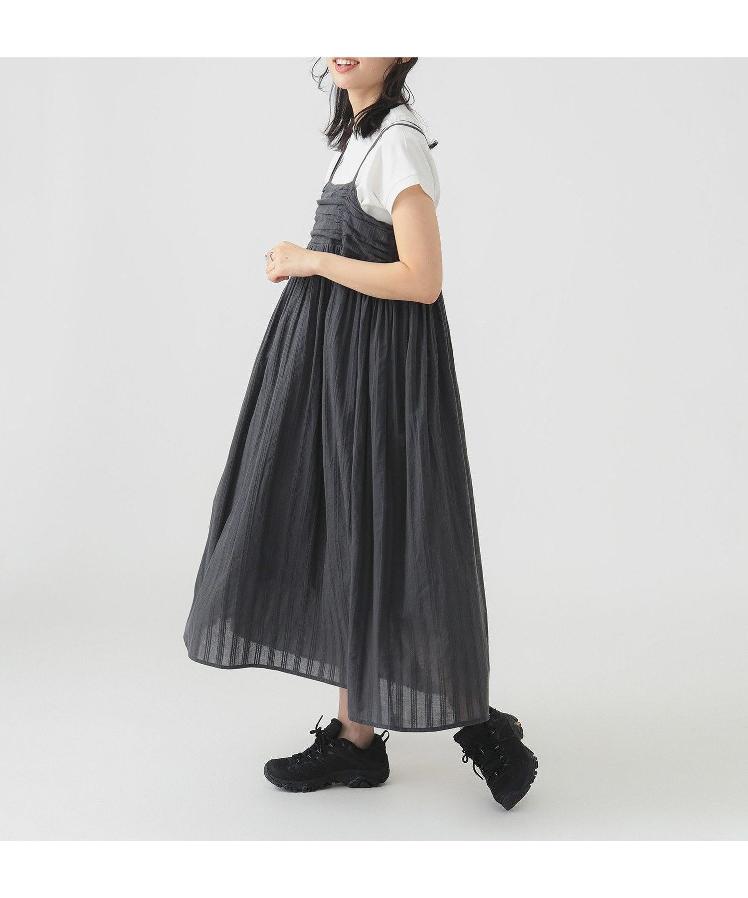 【ビーミングライフストアバイビームス/B:MING LIFE STORE by BEAMS】のインド ストライプ キャミ ワンピース(S~M) 25SS 夏まで使える リゾート 旅行 きれいめ おでかけ インテリア・キッズ・メンズ・レディースファッション・服の通販 founy(ファニー) 　ファッション　Fashion　レディースファッション　WOMEN　ワンピース　Dress　キャミワンピース　No Sleeve Dresses　インド　India　キャミ　Cami　ギャザー　Gather　ストライプ　Stripe　タッセル　Tassel　リゾート　Resort　おすすめ　Recommend　夏　Summer　旅行　Travel　2025年　2025　2025春夏・S/S　Ss,Spring/Summer,2025　INK_BLACK|ID: prp329100004561502 ipo3291000000032252710