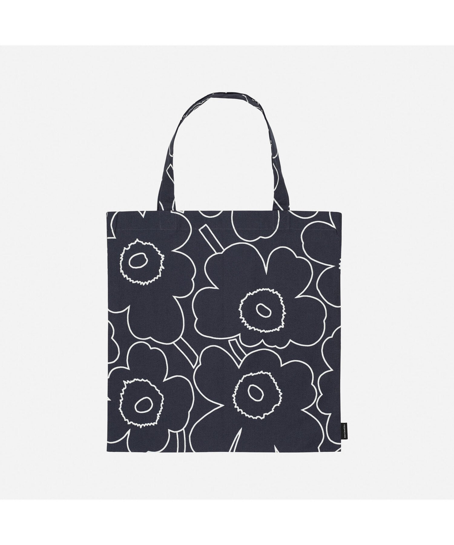 【マリメッコ/marimekko】のPieni Piirto Unikko トートバッグ 44*43cm インテリア・キッズ・メンズ・レディースファッション・服の通販 founy(ファニー) 　ファッション　Fashion　レディースファッション　WOMEN　バッグ　Bag　スクエア　Square　スタイリッシュ　Stylish　フラワー　Flower　プリント　Print　モダン　Modern　モチーフ　Motif　モノトーン　Monotone　ブラック×ホワイト|ID: prp329100004561521 ipo3291000000032252949