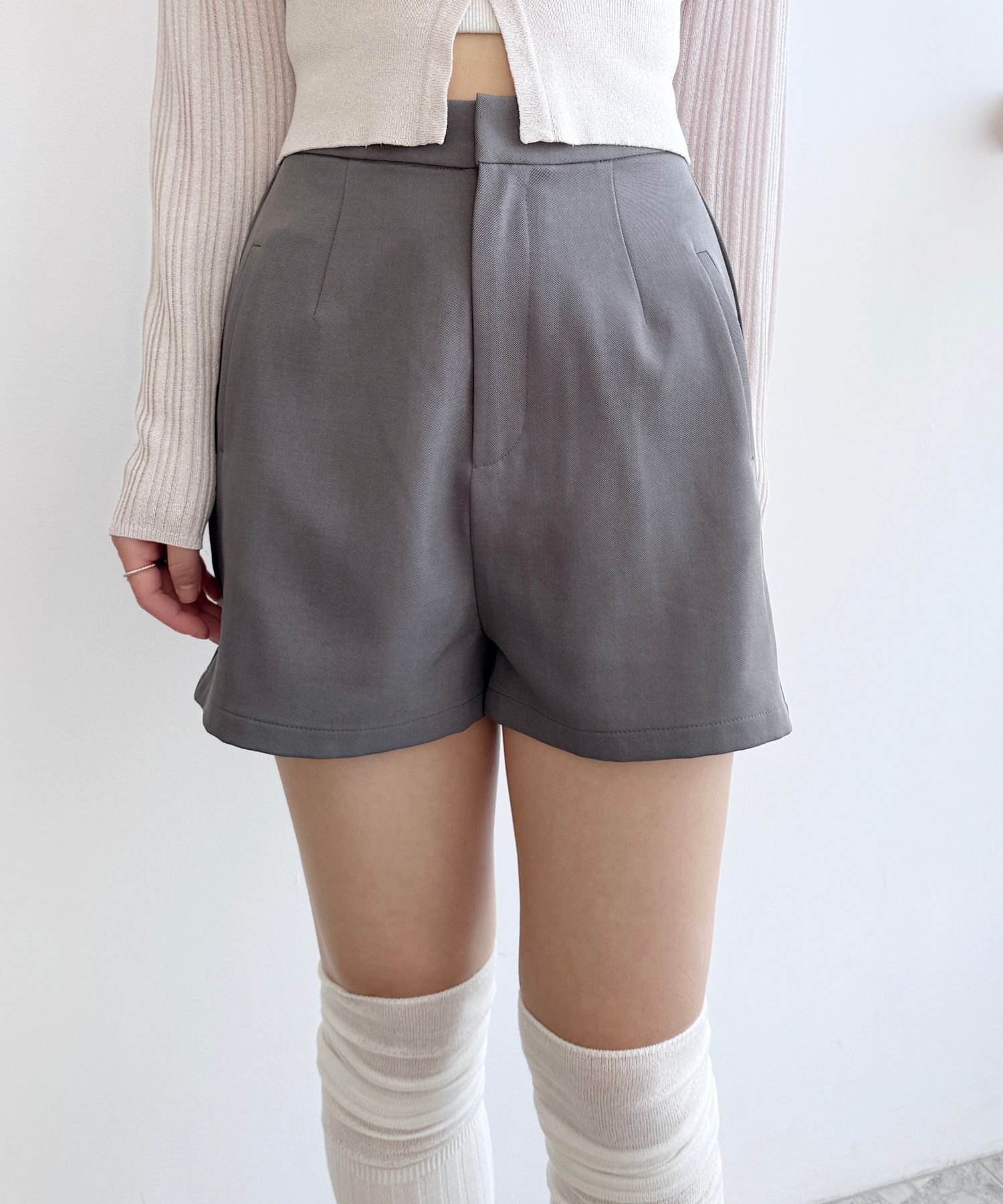 【ヘザー/Heather】のハイウエストコンパクトショートパンツ インテリア・キッズ・メンズ・レディースファッション・服の通販 founy(ファニー) 　ファッション　Fashion　レディースファッション　WOMEN　パンツ　Pants　ハーフ / ショートパンツ　Short Pants　おすすめ　Recommend　クロップド　Cropped　コンパクト　Compact　チュニック　Tunic　フェミニン　Feminine　ロング　Long　グレー|ID: prp329100004561522 ipo3291000000032252953