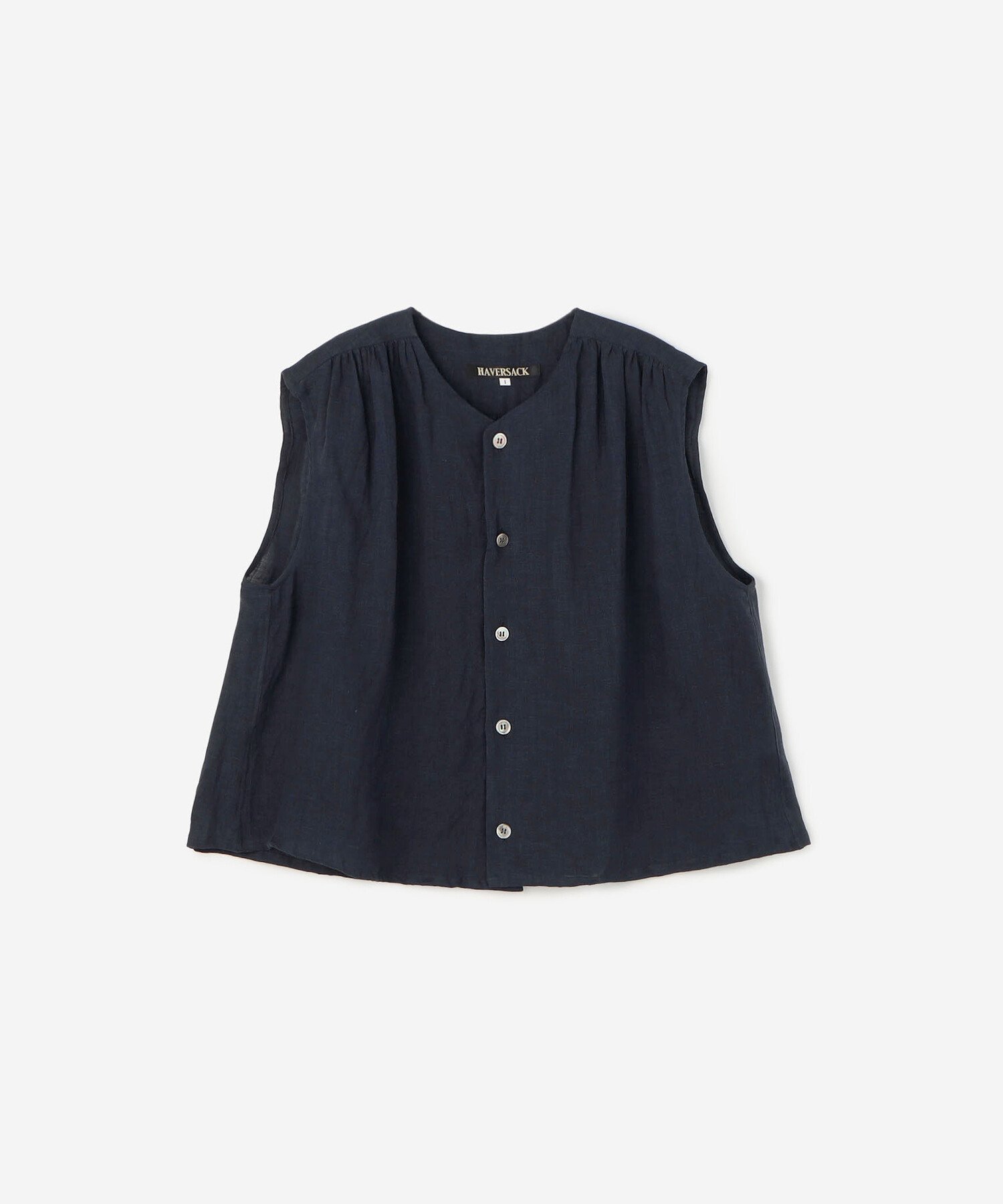 【ビショップ/Bshop】の別注 リネン ノースリーブギャザーシャツ WOMEN インテリア・キッズ・メンズ・レディースファッション・服の通販 founy(ファニー) 　ファッション　Fashion　レディースファッション　Fashion for Women　トップス・カットソー　Cut & Sew Tops　キャミソール&ノースリーブ　Camisoles & Sleeveless Tops　シャツ・ブラウス・オフィスカジュアル　Elegant Blouses & Button-Ups　ギャザー　Gathered, Ruffled　テクスチャー　Texture, Textured Fabric　ノースリーブ　Sleeveless, No-Sleeve　フロント　Front, Front Design　ボックス　Boxy, Box Shape　ヨーク　Yoke, Yoke Design　リネン　Linen, Linen Fabric　別注　Limited Edition, Custom Order　NAVY|ID: prp329100004561525 ipo3291000000033158892