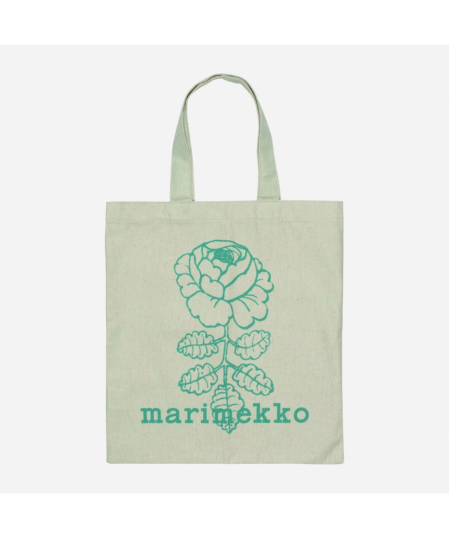 【マリメッコ/marimekko】のVankka Vihkiruusu Placement トートバッグ インテリア・キッズ・メンズ・レディースファッション・服の通販 founy(ファニー) 　ファッション　Fashion　レディースファッション　WOMEN　バッグ　Bag　フロント　Front　モチーフ　Motif　リネン　Linen　ローズ　Rose　ターコイズ×グリーン|ID: prp329100004561534 ipo3291000000032253110