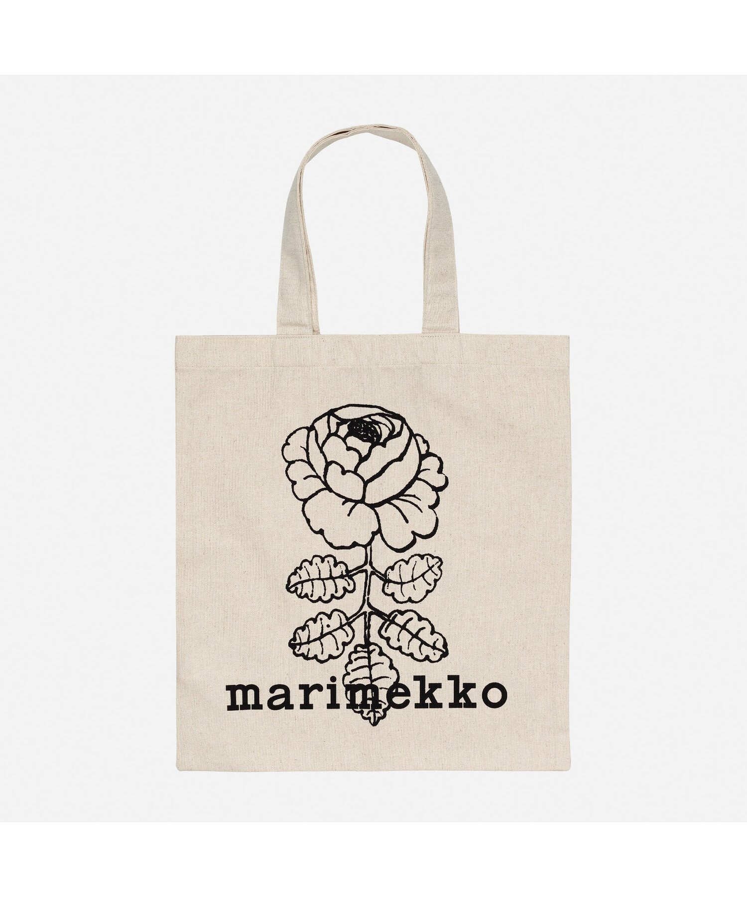 【マリメッコ/marimekko】のVankka Vihkiruusu Placement トートバッグ インテリア・キッズ・メンズ・レディースファッション・服の通販 founy(ファニー) 　ファッション　Fashion　レディースファッション　WOMEN　バッグ　Bag　フロント　Front　モチーフ　Motif　リネン　Linen　ローズ　Rose　オフホワイト×ブラック|ID: prp329100004561534 ipo3291000000032253112