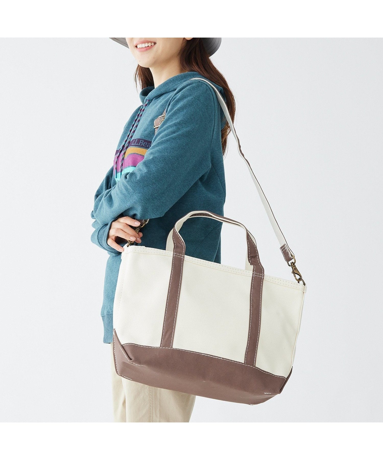 【エルエルビーン/L.L.Bean】のショルダー・ストラップ・トート、ミディアム インテリア・キッズ・メンズ・レディースファッション・服の通販 founy(ファニー) 　ファッション　Fashion　レディースファッション　WOMEN　バッグ　Bag　キャンバス　Canvas　ショルダー　Shoulder　ポケット　Pocket　ラップ　Wrap　Fossil Brown|ID: prp329100004561551 ipo3291000000032253269