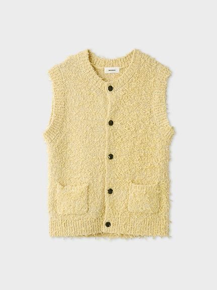 【ミースロエ/MIESROHE】のフラッフィーニットベスト インテリア・キッズ・メンズ・レディースファッション・服の通販 founy(ファニー) 　ファッション　Fashion　レディースファッション　Ladies' Fashion Online　アウター　Coat Outerwear　トップス・カットソー　Tops/Tshirt　ニット　Knit Tops　ベスト/ジレ　Gilets/Vests　YEL[032]|ID: prp329100004561561 ipo3291000000032688104