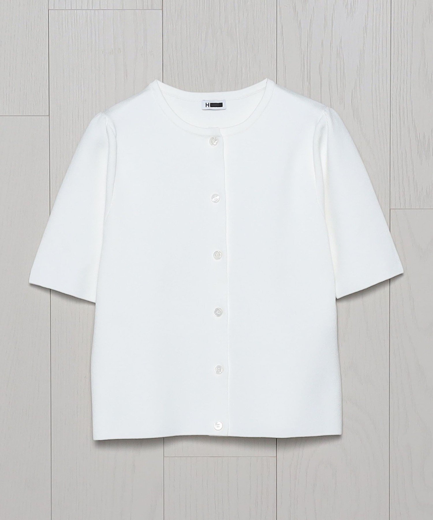 【その他のブランド/Other】のH TC パフスリーブカーディガン インテリア・キッズ・メンズ・レディースファッション・服の通販 founy(ファニー) 　ファッション　Fashion　レディースファッション　WOMEN　トップス・カットソー　Tops/Tshirt　カーディガン　Cardigans　おすすめ　Recommend　カーディガン　Cardigan　ギャザー　Gather　コンパクト　Compact　ショート　Short　シンプル　Simple　スリーブ　Sleeve　タンク　Tank　モダン　Modern　半袖　Short Sleeve　羽織　Haori　WHITE|ID: prp329100004561590 ipo3291000000032253826