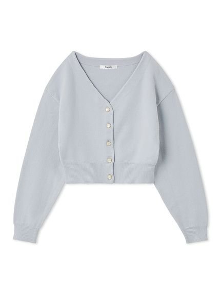 【スナイデル/SNIDEL】のシンプルカーディガン インテリア・キッズ・メンズ・レディースファッション・服の通販 founy(ファニー) 　ファッション　Fashion　レディースファッション　WOMEN　トップス・カットソー　Tops/Tshirt　カーディガン　Cardigans　カーディガン　Cardigan　キャミソール　Camisole　コンパクト　Compact　シフォン　Chiffon　シンプル　Simple　パール　Pearl　LBLU[081]|ID: prp329100004561643 ipo3291000000032254325