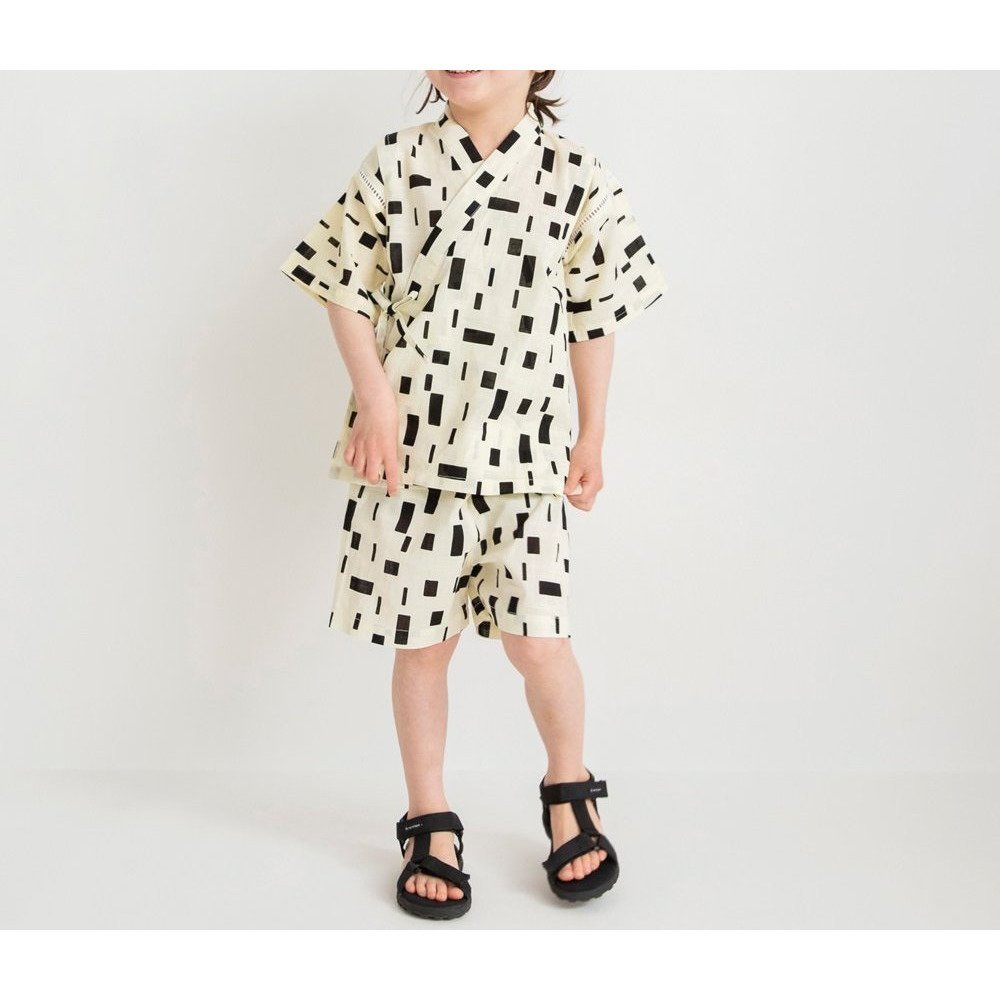 【ブランシェス/branshes / KIDS】の【キッズ】甚平 インテリア・キッズ・メンズ・レディースファッション・服の通販 founy(ファニー) 　ファッション　Fashion　キッズファッション　KIDS Children’s Clothing　グラフィック　Graphic　スタイリッシュ　Stylish　ベビー　Baby　モダン　Modern　モノトーン　Monotone　おすすめ　Recommend　夏　Summer　アイボリー|ID: prp329100004561646 ipo3291000000032607480