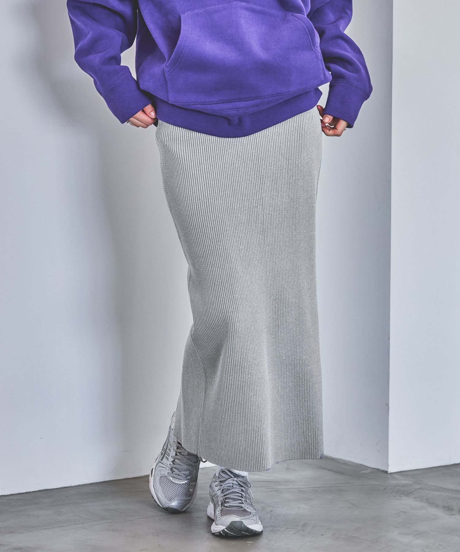 【ベイフロー/BAYFLOW】の【HEREIAM】スポーティーリブスカート2.0 インテリア・キッズ・メンズ・レディースファッション・服の通販 founy(ファニー) 　ファッション　Fashion　レディースファッション　WOMEN　スカート　Skirt　タイツ　Tights　ポケット　Pocket　レギンス　Leggings　冬　Winter　定番　Standard　グレー15|ID: prp329100004561667 ipo3291000000032254618