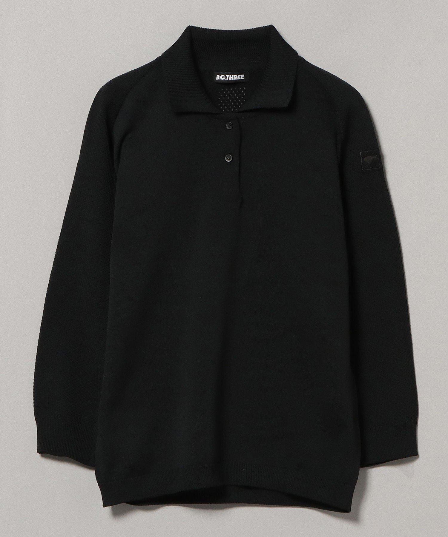 【その他のブランド/Other】のWOMEN B.G.THREE / ALL-TIME ロングスリーブ ニットポロシャツ インテリア・キッズ・メンズ・レディースファッション・服の通販 founy(ファニー) 　ファッション　Fashion　レディースファッション　WOMEN　トップス・カットソー　Tops/Tshirt　ニット　Knit Tops　シャツ/ブラウス　Shirts/Blouses　ポロシャツ　Polo Shirts　ゴルフ　Golf　シンプル　Simple　スリーブ　Sleeve　ホールガーメント　Whole Garment　ポロシャツ　Polo Shirt　ラグジュアリー　Luxury　ロング　Long　BLACK|ID: prp329100004561668 ipo3291000000032254627