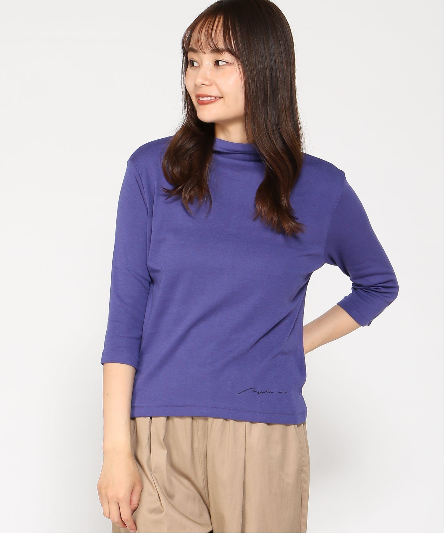 【マジェンタ/MAGENTA】のMAGENTA/フライスローボトルネック 7分袖 インテリア・キッズ・メンズ・レディースファッション・服の通販 founy(ファニー) 　ファッション　Fashion　レディースファッション　WOMEN　トップス・カットソー　Tops/Tshirt　ビジネス 仕事 通勤　Business　オータムデニム杢|ID: prp329100004561682 ipo3291000000032254740