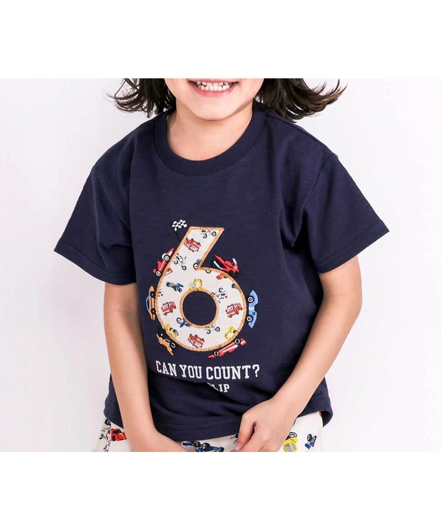 【その他のブランド/Other】の【お揃い/接触冷感】総柄ナンバリングカウントパッチTシャツ(80~130cm) インテリア・キッズ・メンズ・レディースファッション・服の通販 founy(ファニー) 　ファッション　Fashion　キッズファッション　Fashion for Kids　オレンジ　Orange　ヴィンテージ　Vintage Style　クール　Cool, Chic　サングラス　Sunglasses, Shades　ショート　Short, Short Length　スカーフ　Scarf, Neckwear　ハーフ　Half, Half-Length　フロント　Front, Front Design　プリント　Print, Printed Pattern　ボタニカル　Botanical, Floral Pattern　半袖　Short Sleeve, Half Sleeve　帽子　Hat, Headwear　モチーフ　Motif, Design Theme　おすすめ　Recommended / Our Picks　2025年　2025　2025春夏・S/S　Spring/Summer 2025 SS25　ネイビー|ID: prp329100004561713 ipo3291000000032986524