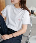 【ディスコート/Discoat】の【9色展開】線抜きハート刺繍コンパクト半袖Tシャツ《WEB限定》 エクリュ|ID: prp329100004561724 ipo3291000000033569990