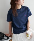 【ディスコート/Discoat】の【9色展開】線抜きハート刺繍コンパクト半袖Tシャツ《WEB限定》 ネイビー|ID: prp329100004561724 ipo3291000000033569993