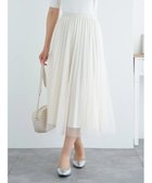 【その他のブランド/Other】のチュール×ラインストーン付きプリーツスカート アイボリー|ID: prp329100004561725 ipo3291000000032255032