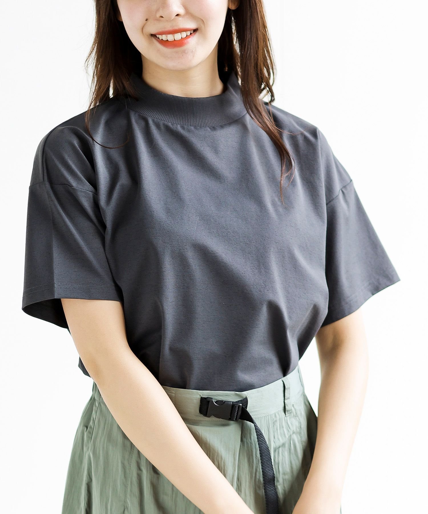 【アールピーエス/rps】のドライタッチリブネックT インテリア・キッズ・メンズ・レディースファッション・服の通販 founy(ファニー) 　ファッション　Fashion　レディースファッション　Fashion for Women　ショルダー　Shoulder, Shoulder Strap　シンプル　Simple, Minimal　ストレッチ　Stretch, Stretchy Fabric　ドロップ　Drop Shoulder, Dropped Style　再入荷　Restock / Back in Stock　チャコールグレー|ID: prp329100004561754 ipo3291000000032728437
