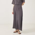 【ルージュヴィフラクレ/Rouge vif la cle】の【セットアップ対応】麻製品染マキシスカート チャコールグレー|ID: prp329100004561791 ipo3291000000032255508