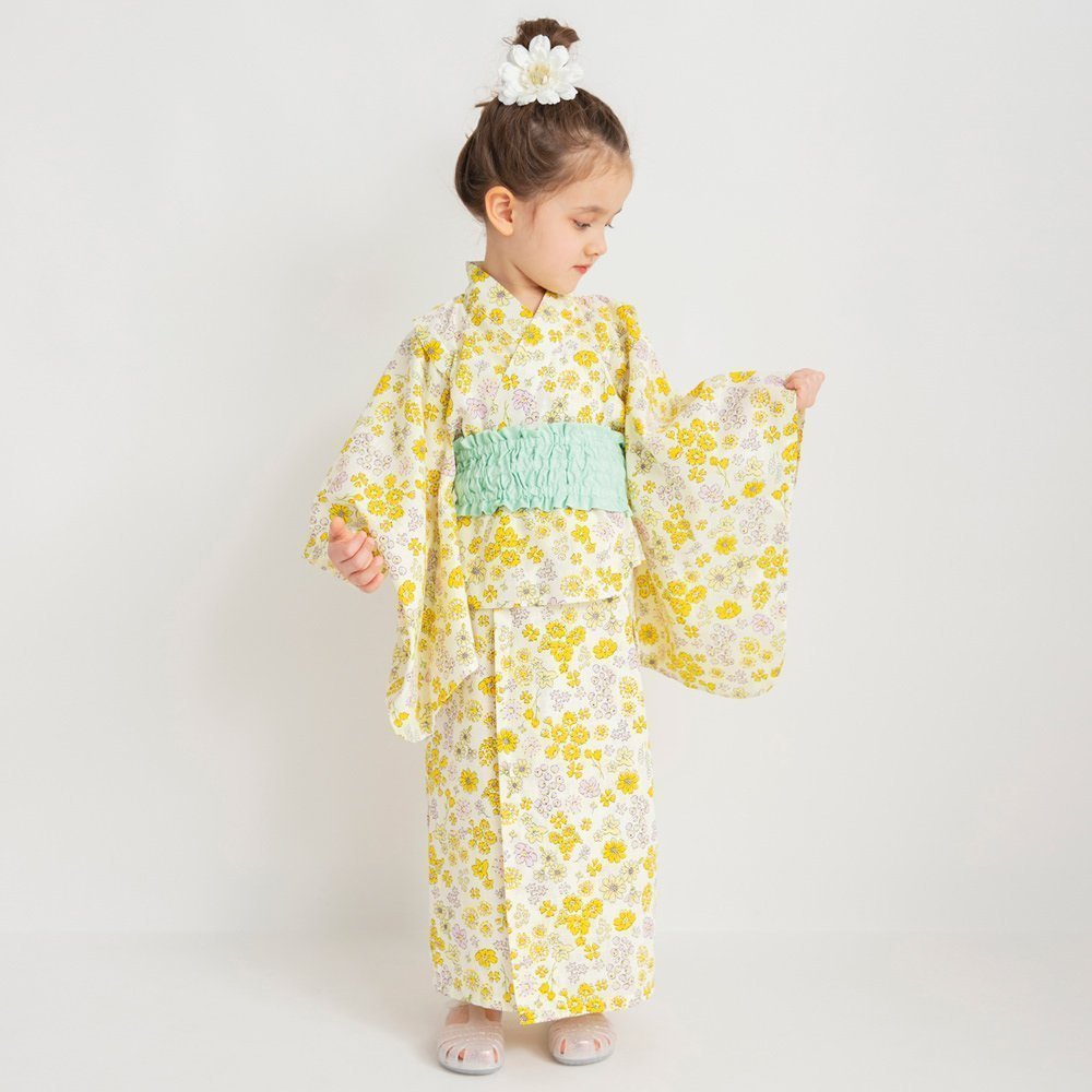 【ブランシェス/branshes / KIDS】の【キッズ】浴衣 セパレートタイプ インテリア・キッズ・メンズ・レディースファッション・服の通販 founy(ファニー) 　ファッション　Fashion　キッズファッション　KIDS Children’s Clothing　カラフル　Colorful　キャミワンピース　Cami Dress　シャーリング　Shirring　スタイリッシュ　Stylish　ストライプ　Stripe　セパレート　Separate　トレンド　Trend　ベビー　Baby　ボタニカル　Botanical　モダン　Modern　リボン　Ribbon　エレガント 上品　Elegant　イエロー|ID: prp329100004561840 ipo3291000000032606883