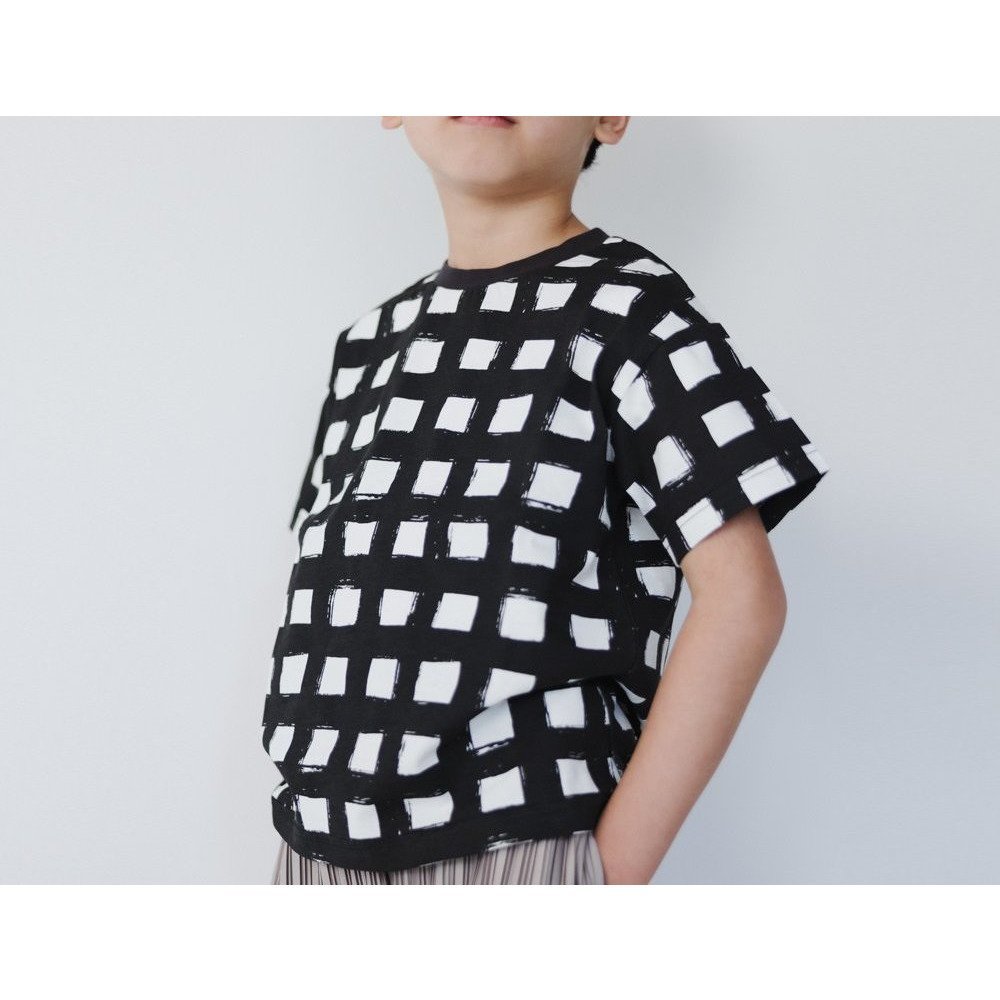 【ブランシェス/branshes / KIDS】の【b.+A】金子綾/半袖Tシャツ インテリア・キッズ・メンズ・レディースファッション・服の通販 founy(ファニー) 　ファッション　Fashion　キッズファッション　KIDS Children’s Clothing　シンプル　Simple　チェック　Check　ドット　Dot　手描き　Hand Drawn　人気　Popularity　フォルム　Form　ベーシック　Basic　ボトム　Bottom　半袖　Short Sleeve　モノトーン　Monotone　リラックス　Relax　エレガント 上品　Elegant　86:チェック|ID: prp329100004561842 ipo3291000000032626647