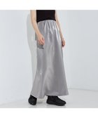 【その他のブランド/Other】の【セットアップ着用可】前後2WAYサテンロングスカート シルバー|ID: prp329100004561865 ipo3291000000032255954