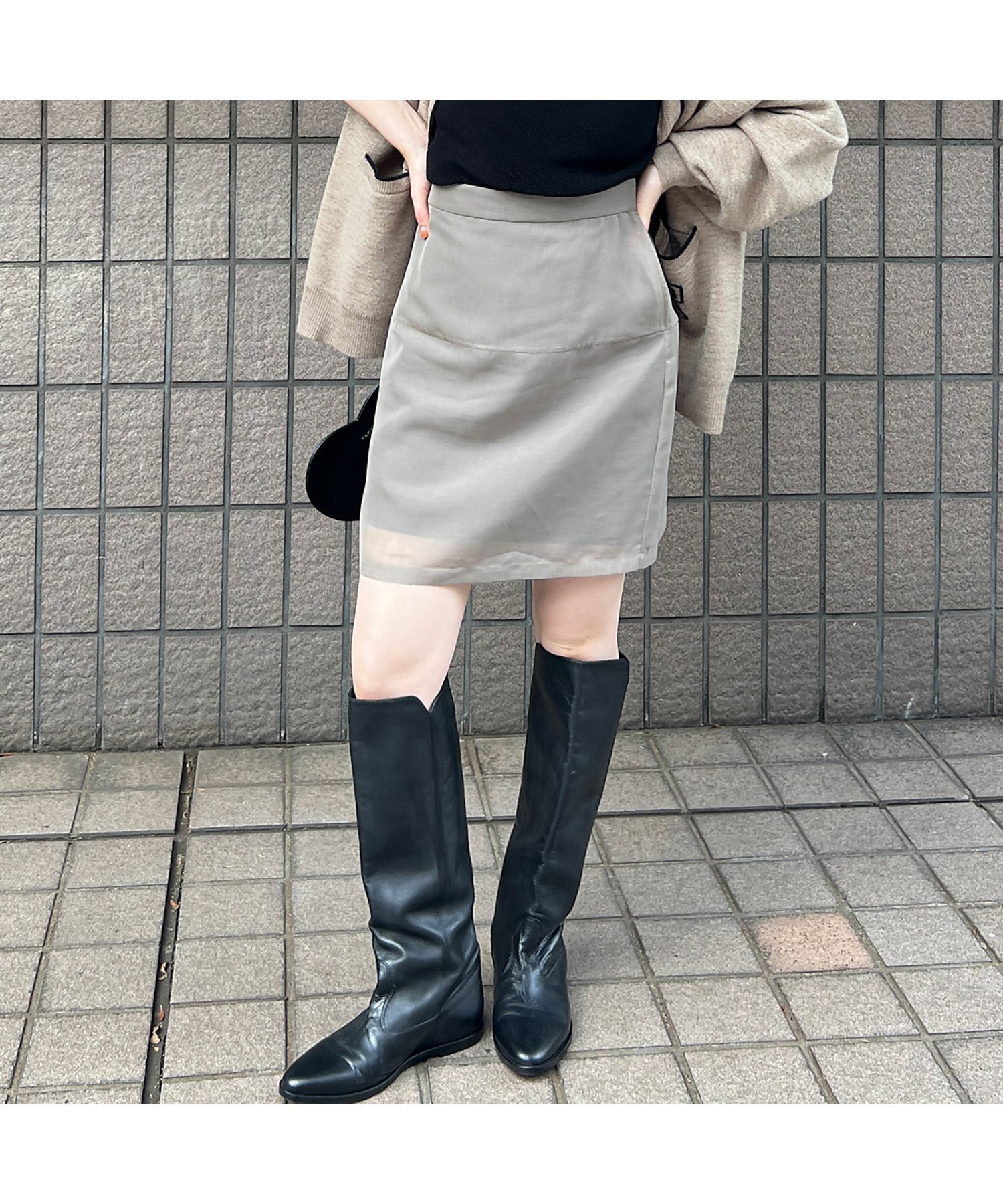 【ルージュヴィフラクレ/Rouge vif la cle】のシアーレイヤードサテンミニスカート インテリア・キッズ・メンズ・レディースファッション・服の通販 founy(ファニー) 　ファッション　Fashion　レディースファッション　WOMEN　スカート　Skirt　ミニスカート　Mini Skirts　おすすめ　Recommend　カットソー　Cut And Sew　コンパクト　Compact　サテン　Satin　シアー　Sheer　スウェット　Sweat　ダウン　Down　トレンド　Trend　ベージュ|ID: prp329100004561880 ipo3291000000032256031