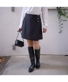 【ルージュヴィフラクレ/Rouge vif la cle】の【一部店舗限定】サイドボタンラップミニスカート ブラック|ID: prp329100004561890 ipo3291000000032256094