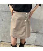 【ルージュヴィフラクレ/Rouge vif la cle】の【一部店舗限定】サイドボタンラップミニスカート ベージュ|ID: prp329100004561890 ipo3291000000032256095