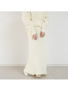 【ルージュヴィフラクレ/Rouge vif la cle】の【セットアップ対応】ワッフルロングスカート アイボリー|ID: prp329100004561941 ipo3291000000032256363