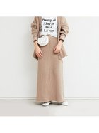 【ルージュヴィフラクレ/Rouge vif la cle】の【セットアップ対応】ワッフルロングスカート ベージュ|ID: prp329100004561941 ipo3291000000032256366
