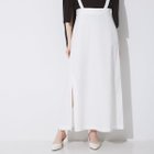 【ルージュヴィフラクレ/Rouge vif la cle】の【セットアップ対応】ストレッチリネンサスペンダースカート ホワイト|ID: prp329100004561949 ipo3291000000032256408