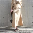 【ルージュヴィフラクレ/Rouge vif la cle】の【セットアップ対応】ストレッチリネンサスペンダースカート ベージュ|ID: prp329100004561949 ipo3291000000032256410