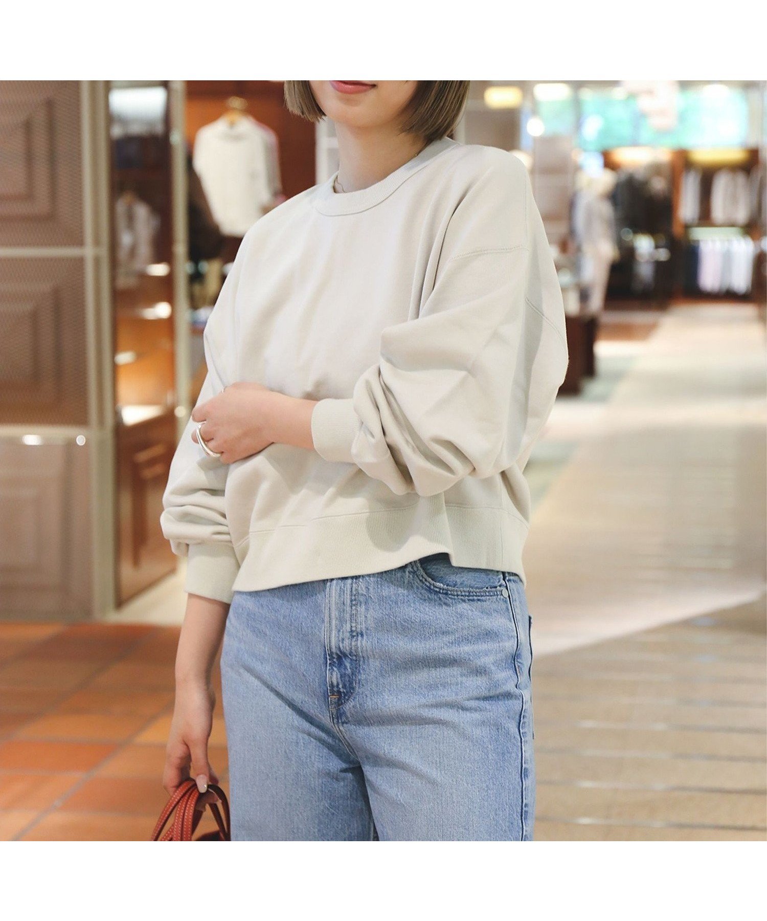 【デミルクス ビームス/Demi-Luxe BEAMS】の裏毛 クロップド プルオーバー インテリア・キッズ・メンズ・レディースファッション・服の通販 founy(ファニー) 　ファッション　Fashion　レディースファッション　WOMEN　トップス・カットソー　Tops/Tshirt　プルオーバー　Pullover　クロップド　Cropped　スラックス　Slacks　バランス　Balance　リラックス　Relax　ループ　Loop　ワイド　Wide　エレガント 上品　Elegant　GREIGE|ID: prp329100004561962 ipo3291000000032256474