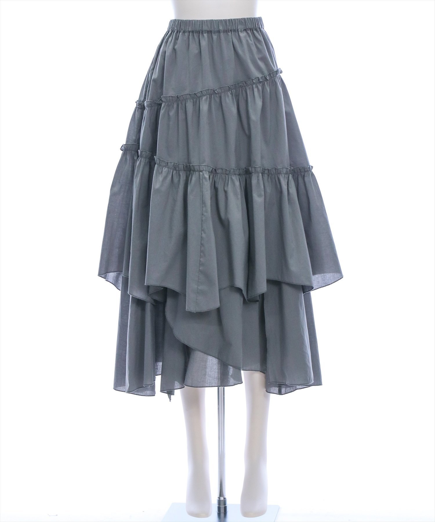 【クリア/clear】のコットンティアードフリルスカート インテリア・キッズ・メンズ・レディースファッション・服の通販 founy(ファニー) 　ファッション　Fashion　レディースファッション　WOMEN　スカート　Skirt　シンプル　Simple　ティアードスカート　Tiered Skirt　フェミニン　Feminine　フリル　Frills　CGY|ID: prp329100004562329 ipo3291000000032259747