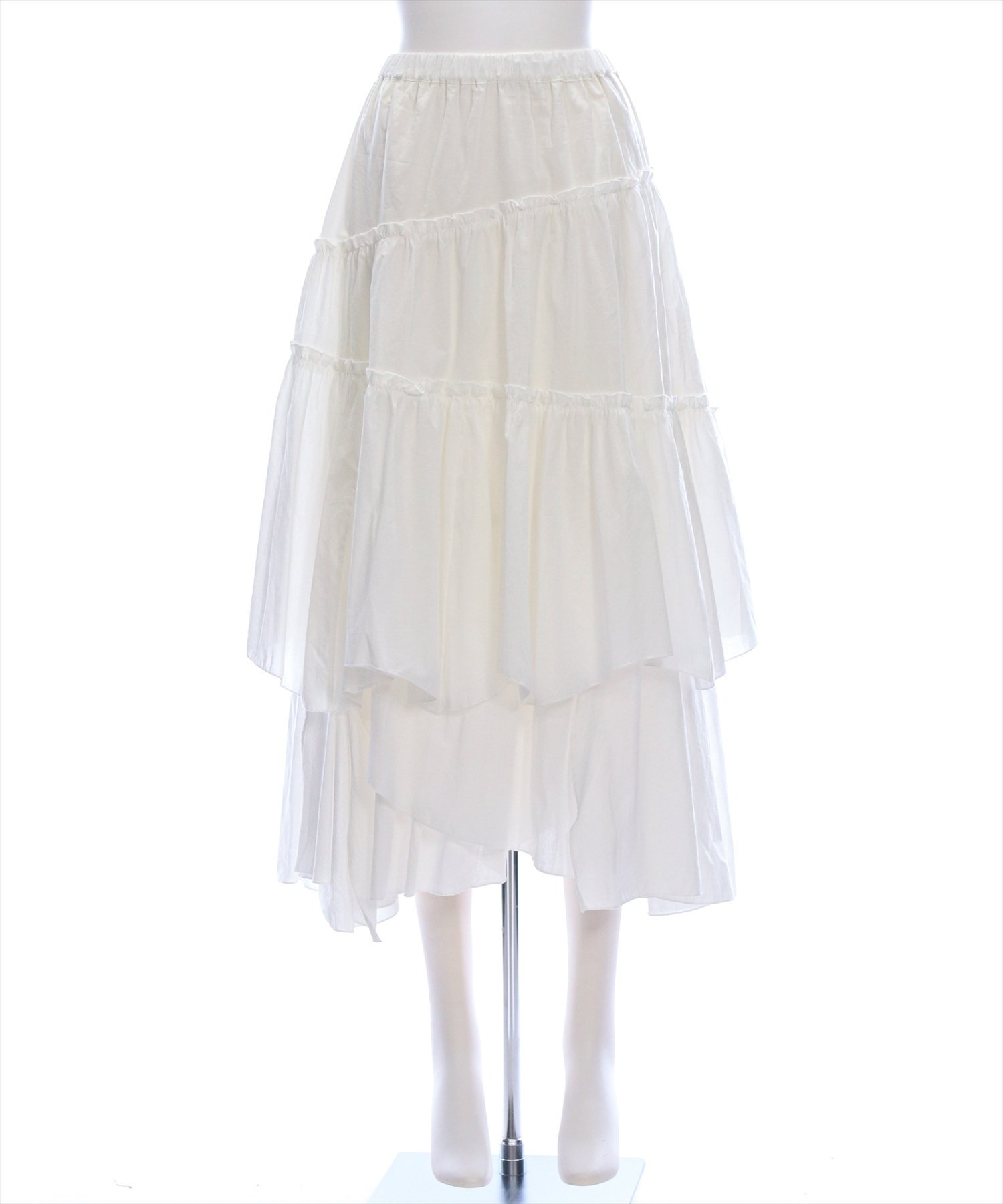 【クリア/clear】のコットンティアードフリルスカート インテリア・キッズ・メンズ・レディースファッション・服の通販 founy(ファニー) 　ファッション　Fashion　レディースファッション　WOMEN　スカート　Skirt　シンプル　Simple　ティアードスカート　Tiered Skirt　フェミニン　Feminine　フリル　Frills　OWH|ID: prp329100004562329 ipo3291000000032259748