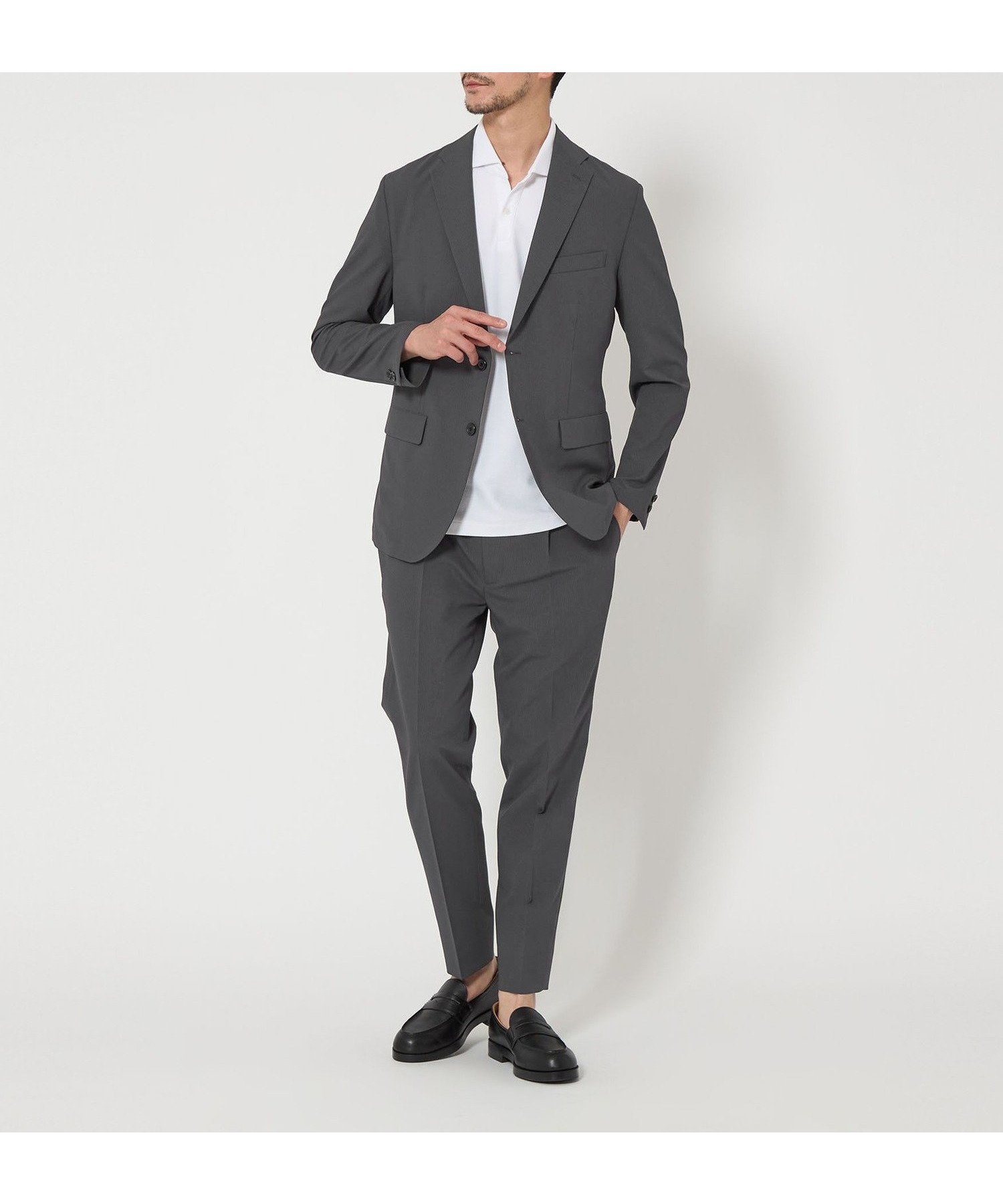 【ビューティ&ユース ユナイテッドアローズ/BEAUTY&YOUTH / UNITED ARROWS / MEN】の【WEB限定 WARDROBE SMART】グリッドメッシュ セットアップ/ジャケット イージーパンツ インテリア・キッズ・メンズ・レディースファッション・服の通販 founy(ファニー) 　ファッション　Fashion　メンズファッション　Fashion for Men　ボトムス　Bottoms　インナー　Innerwear　ウォッシャブル　Machine Washable　コイン　Coin, Coin Design　サマー　Summer, Summer Style　シェイプ　Shape, Slim Fit　ショルダー　Shoulder, Shoulder Strap　ジャケット　Jacket, Outerwear　スマート　Smart, Elegant　セットアップ　Set-Up, Coordinated Outfit　バランス　Balance, Style Balance　ファブリック　Fabric, Textile　フィット　Fit, Slim Fit　フラップ　Flap, Flap Pocket　プリーツ　Pleats, Pleated　ポケット　Pocket, Pocket Detail　メッシュ　Mesh, Net Fabric　おすすめ　Recommended / Our Picks　入学式　Entrance Ceremony　卒業式　Graduation Ceremony　DK.GRAY|ID: prp329100004562368 ipo3291000000032764372