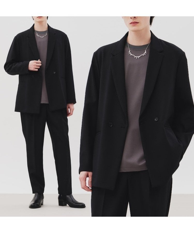 【ティーケー/tk TAKEO KIKUCHI / MEN】のアソートセットアップ インテリア・キッズ・メンズ・レディースファッション・服の通販 founy(ファニー) 　ファッション　Fashion　メンズファッション　Men's Style Online　セットアップ　Setup/Men　インナー　Inner　カットソー　Cut And Sew　カーディガン　Cardigan　シンプル　Simple　ジャケット　Jacket　ストレッチ　Stretch　スラックス　Slacks　セットアップ　Set Up　ダブル　Double　バランス　Balance　フィット　Fit　ポケット　Pocket　夏　Summer　エレガント 上品　Elegant　ビジネス 仕事 通勤　Business　ブラック|ID: prp329100004562412 ipo3291000000032701480