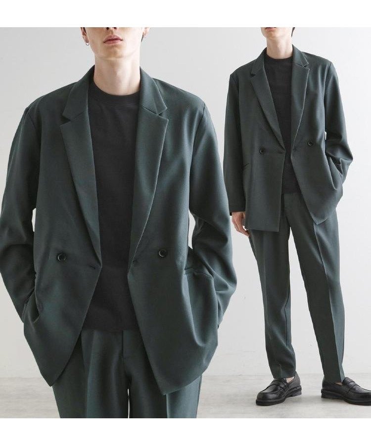 【ティーケー/tk TAKEO KIKUCHI / MEN】のアソートセットアップ インテリア・キッズ・メンズ・レディースファッション・服の通販 founy(ファニー) 　ファッション　Fashion　メンズファッション　Men's Style Online　セットアップ　Setup/Men　インナー　Inner　カットソー　Cut And Sew　カーディガン　Cardigan　シンプル　Simple　ジャケット　Jacket　ストレッチ　Stretch　スラックス　Slacks　セットアップ　Set Up　ダブル　Double　バランス　Balance　フィット　Fit　ポケット　Pocket　夏　Summer　エレガント 上品　Elegant　ビジネス 仕事 通勤　Business　ダークグリーン|ID: prp329100004562412 ipo3291000000032701481