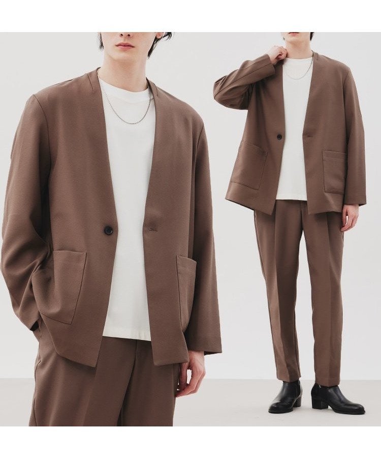 【ティーケー/tk TAKEO KIKUCHI / MEN】のアソートセットアップ インテリア・キッズ・メンズ・レディースファッション・服の通販 founy(ファニー) 　ファッション　Fashion　メンズファッション　Men's Style Online　セットアップ　Setup/Men　インナー　Inner　カットソー　Cut And Sew　カーディガン　Cardigan　シンプル　Simple　ジャケット　Jacket　ストレッチ　Stretch　スラックス　Slacks　セットアップ　Set Up　ダブル　Double　バランス　Balance　フィット　Fit　ポケット　Pocket　夏　Summer　エレガント 上品　Elegant　ビジネス 仕事 通勤　Business　サンドベージュ|ID: prp329100004562412 ipo3291000000032701489