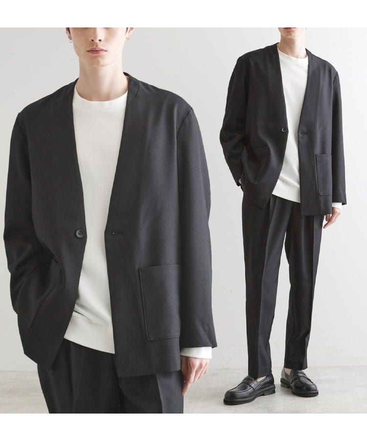 【ティーケー/tk TAKEO KIKUCHI / MEN】のアソートセットアップ インテリア・キッズ・メンズ・レディースファッション・服の通販 founy(ファニー) 　ファッション　Fashion　メンズファッション　Fashion for Men　セットアップ　Matching Sets　インナー　Innerwear　カットソー　Cut and Sewn Top　カーディガン　Cardigan, Knitwear　シンプル　Simple, Minimal　ジャケット　Jacket, Outerwear　ストレッチ　Stretch, Stretchy Fabric　スラックス　Slacks, Dress Pants　セットアップ　Set-Up, Coordinated Outfit　ダブル　Double, Double-Breasted　バランス　Balance, Style Balance　フィット　Fit, Slim Fit　ポケット　Pocket, Pocket Detail　夏　Summer　エレガント 上品　Elegant　ビジネス 仕事 通勤　Business / Work / Commuting　ブラック|ID: prp329100004562412 ipo3291000000033575533