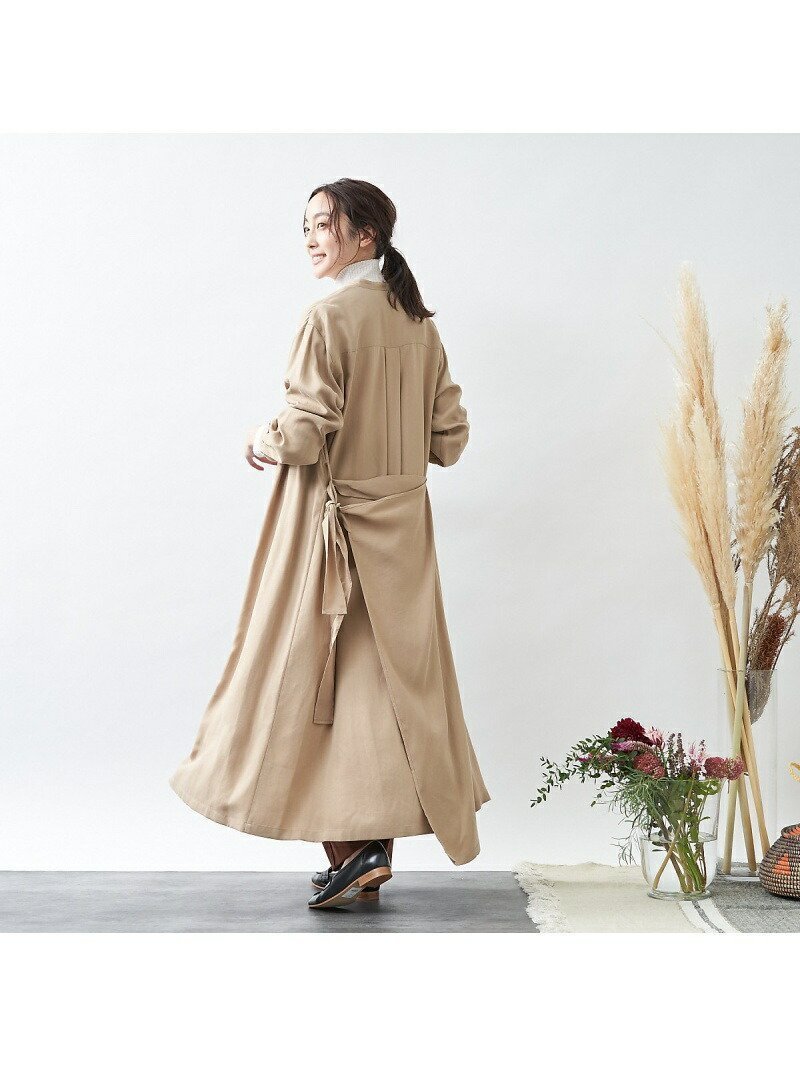 【コレックス/collex】のリヨセルツイルワンピース インテリア・キッズ・メンズ・レディースファッション・服の通販 founy(ファニー) 　ファッション　Fashion　レディースファッション　WOMEN　ワンピース　Dress　リラックス　Relax　ヴィンテージ　Vintage　羽織　Haori　ベージュ|ID: prp329100004562422 ipo3291000000032260280