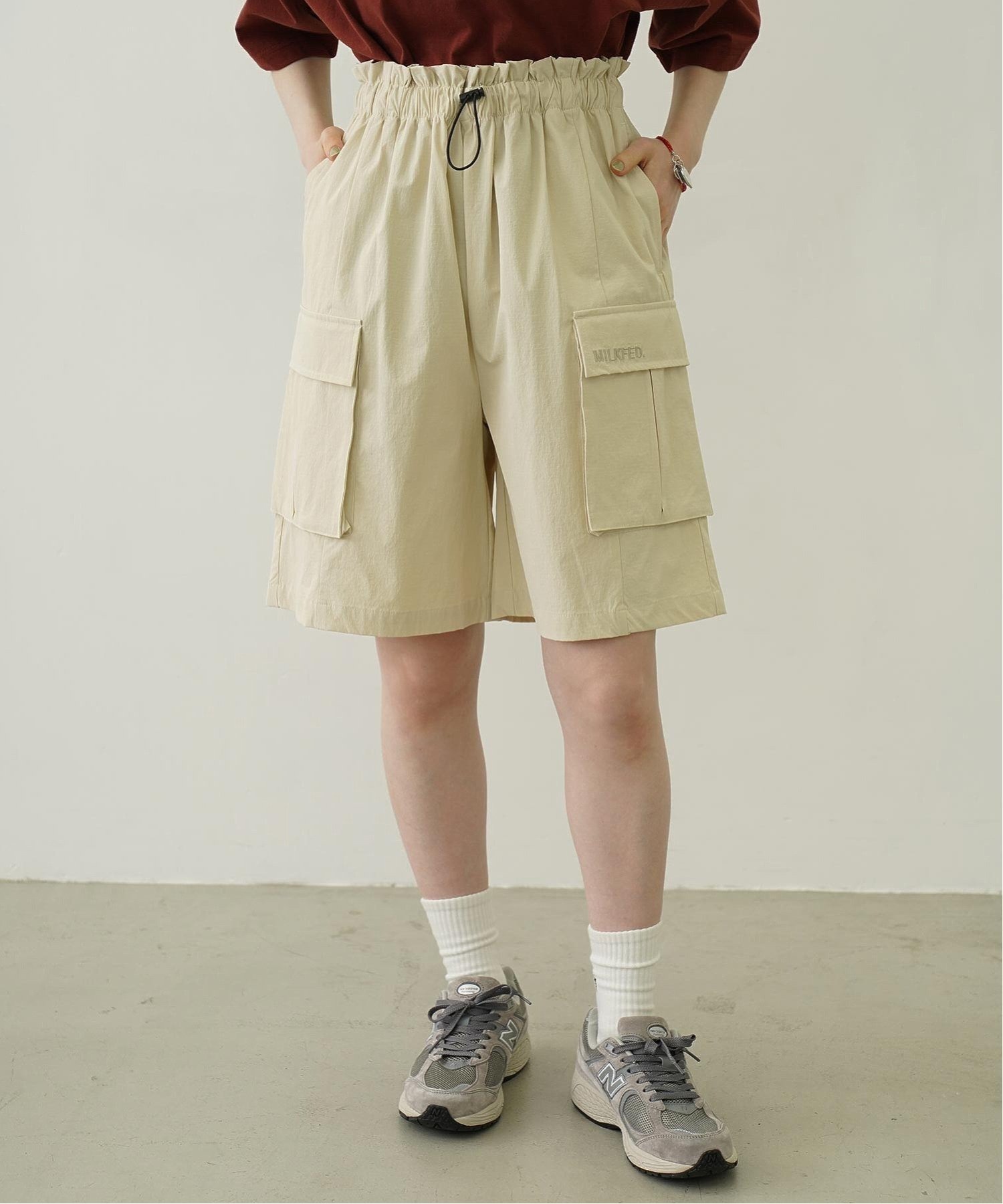 【ミルクフェド/MILKFED.】のMILKFED. x OP CARGO SHORTS インテリア・キッズ・メンズ・レディースファッション・服の通販 founy(ファニー) 　ファッション　Fashion　レディースファッション　WOMEN　ショーツ　Shorts　シンプル　Simple　フラップ　Flap　ポケット　Pocket　リラックス　Relax　夏　Summer　OFF WHITE|ID: prp329100004562423 ipo3291000000032260290