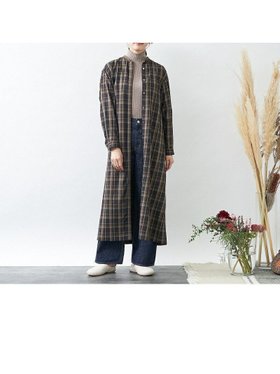 【コレックス/collex】のレーヨンツイルチェックワンピース 人気、トレンドファッション・服の通販 founy(ファニー) ファッション Fashion レディースファッション WOMEN ワンピース Dress チェック Check ラップ Wrap 羽織 Haori |ID:prp329100004562424