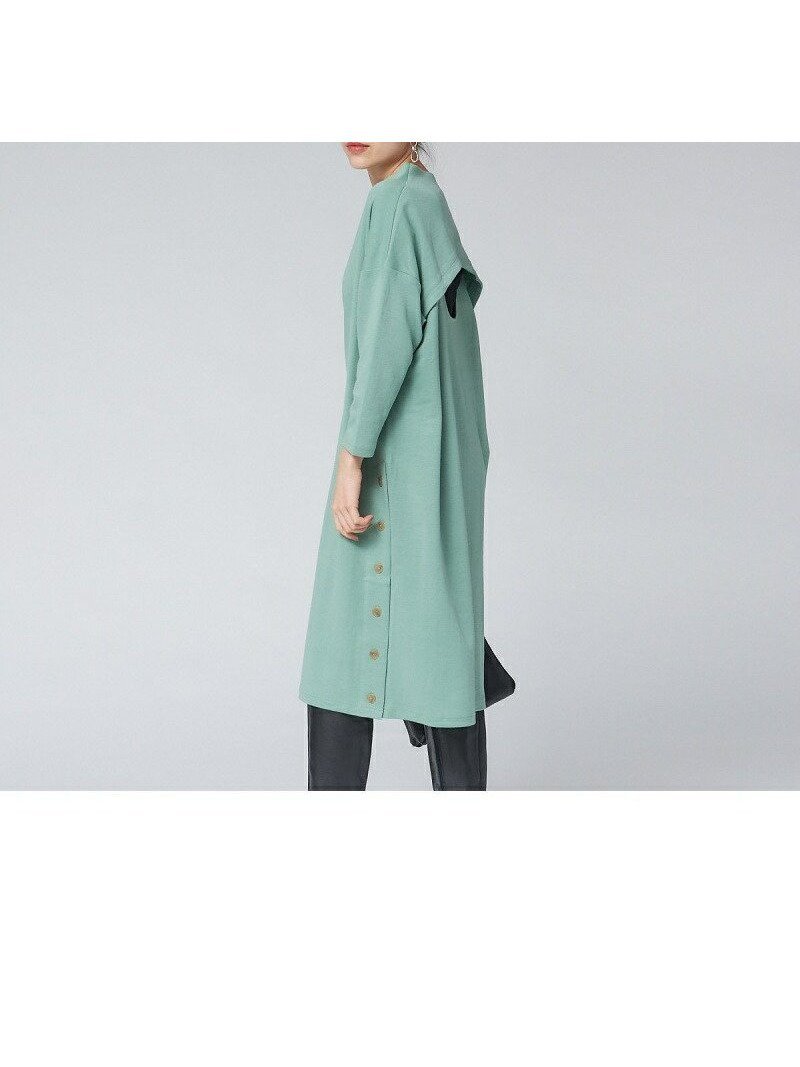 【ルージュヴィフラクレ/Rouge vif la cle】の【WEB限定】バックデザインサックワンピース 人気、トレンドファッション・服の通販 founy(ファニー) 　ファッション　Fashion　レディースファッション　WOMEN　ワンピース　Dress　おすすめ　Recommend　インナー　Inner　カットソー　Cut And Sew　スリット　Slit　ボトム　Bottom　 other-1|ID: prp329100004562441 ipo3291000000032260387